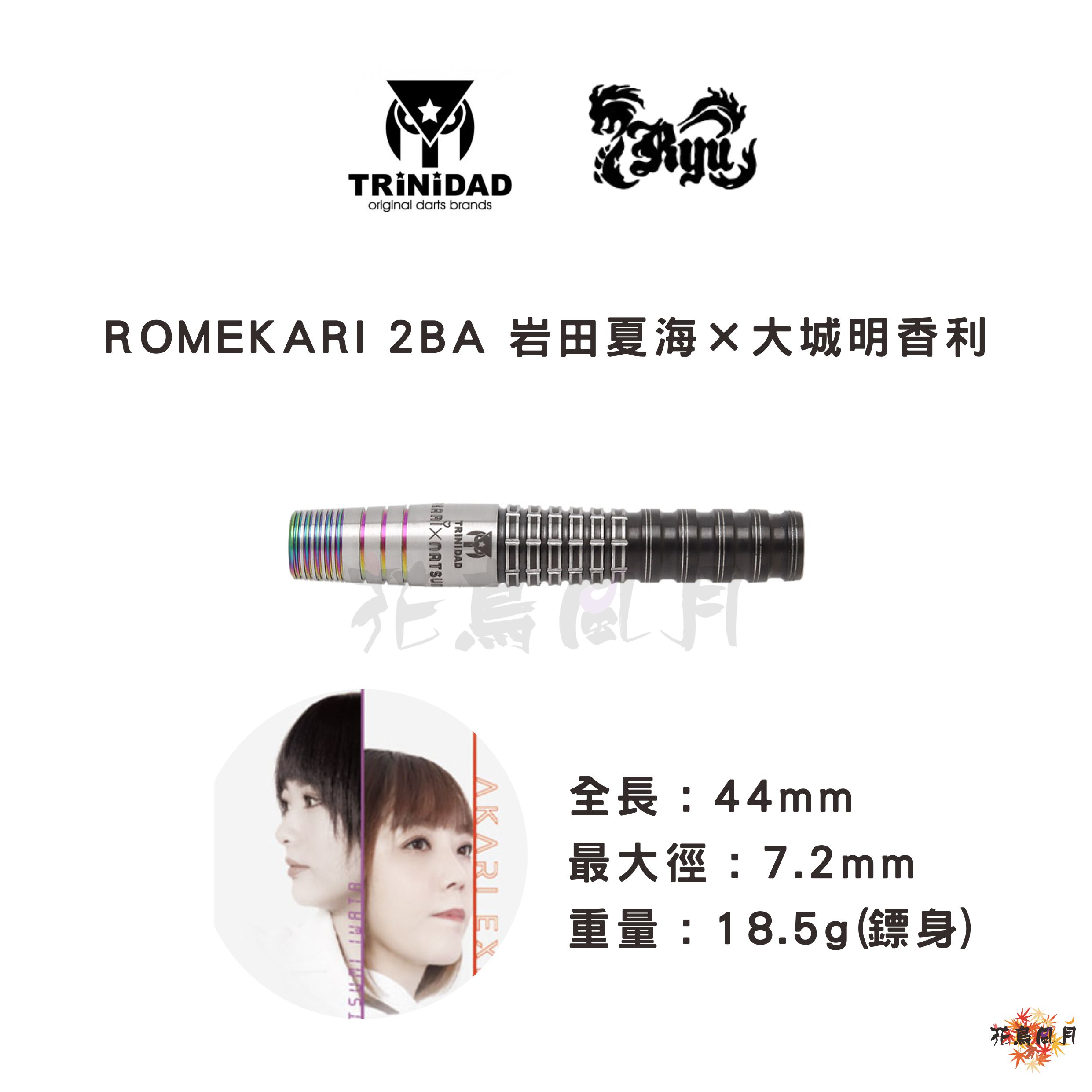 TRiNiDAD】TRiNiDAD×Ryu ROMEKARI | 花鳥風月-飛鏢專賣網